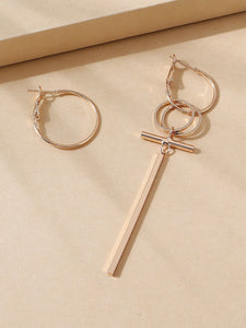 2 piece Cross and Hoop Earrings